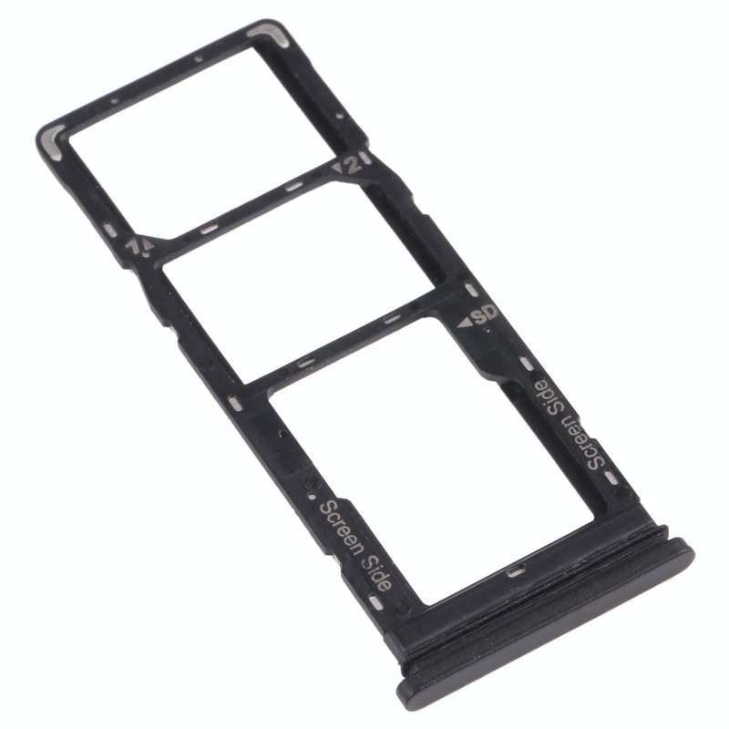 For Tecno Pouvoir 4 Pro / Pouvoir 4 LC7 SIM Card Tray + SIM Card Tray + Micro SD Card Tray (Black)