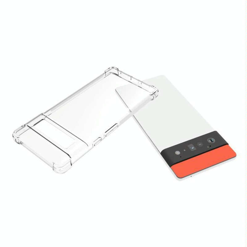 For Google Pixel 6 Pro Shockproof Non-slip Waterproof Thickening TPU Protective Case (Transparent)