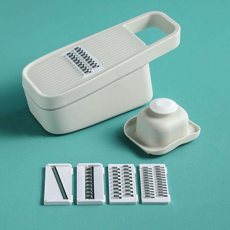 Multifunctional Vegetable Cutter Kitchen Potato Slicing Radish Shredder(Gray)