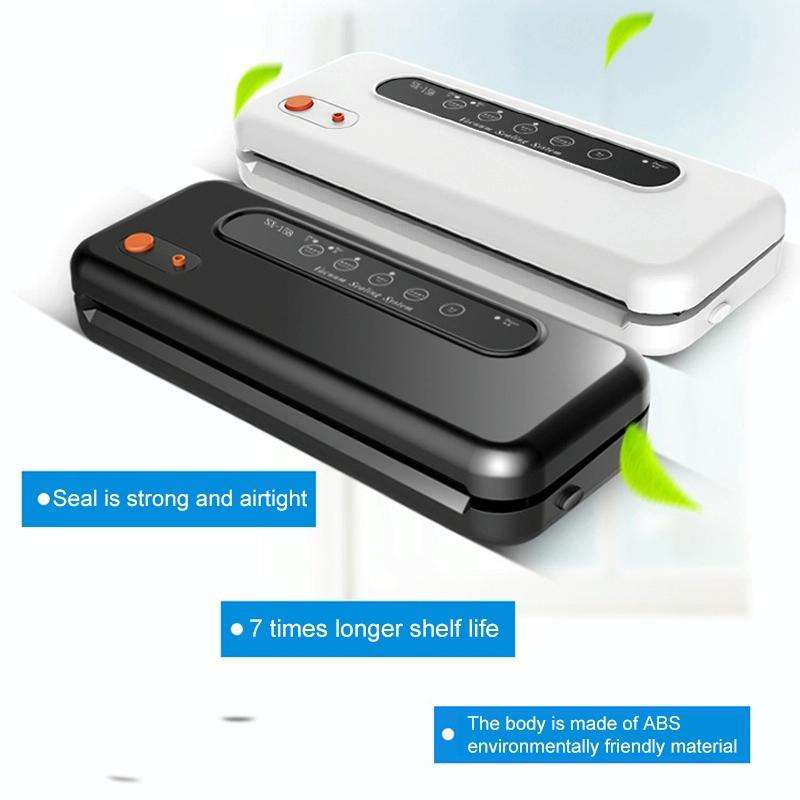 Household Commercial Food Vacuum Plastic Packaging Machine Sealer Closer Machine, US Plug (Black)