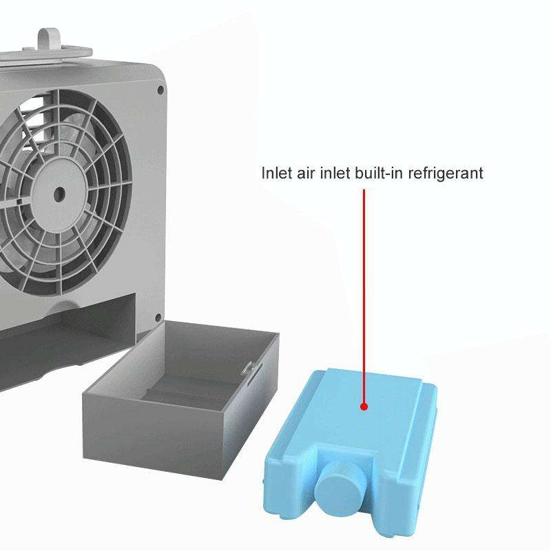 Portable Mini Silent Household Energy Saving Desktop Air Conditioner Fan Electric Air Cooler(White)