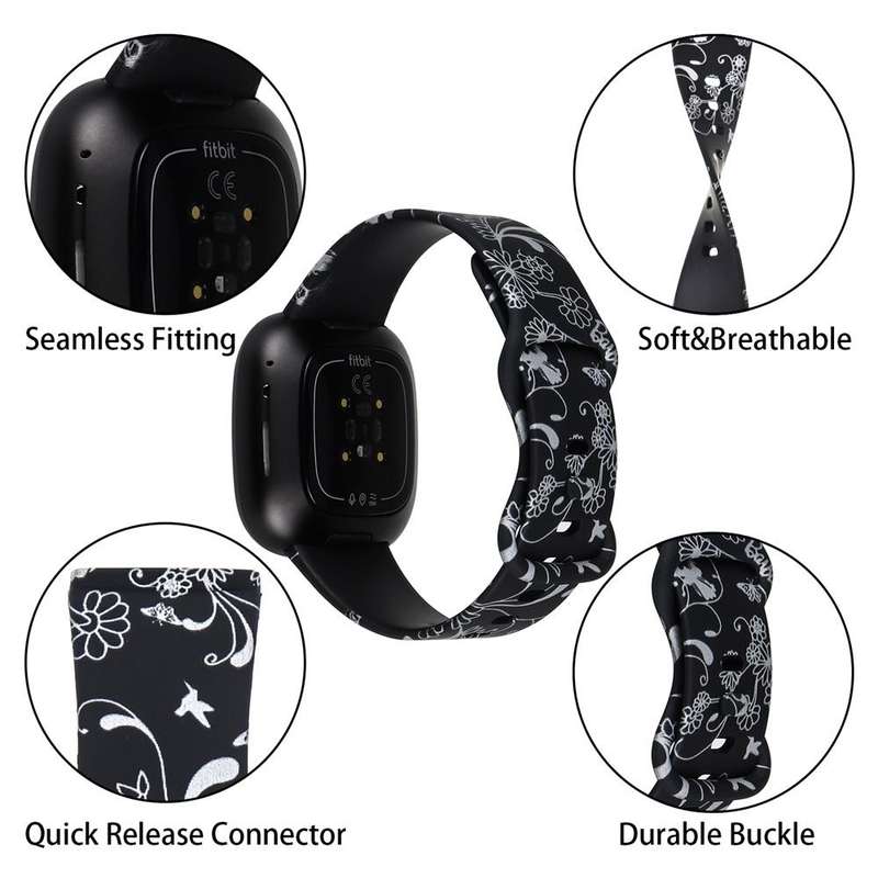 For Fitbit Versa 3 Printing Watch Band, Size: S (G)