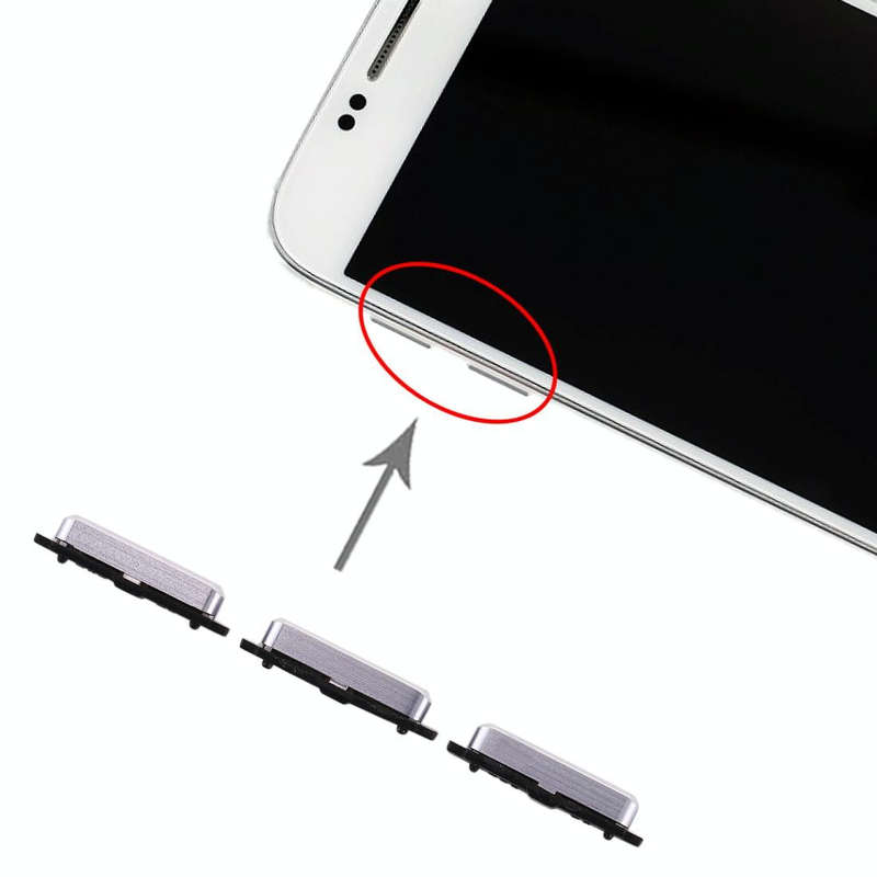 For Galaxy S6 10 Set Side Keys(Black)