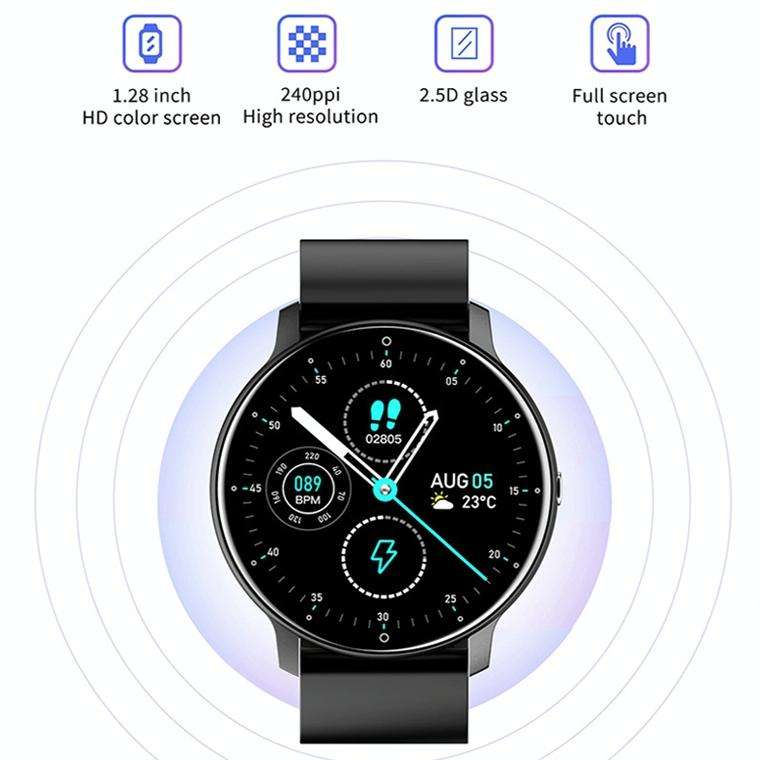 ZL02 Heart Rate Monitoring Pedometer Smart Watch(Blue)