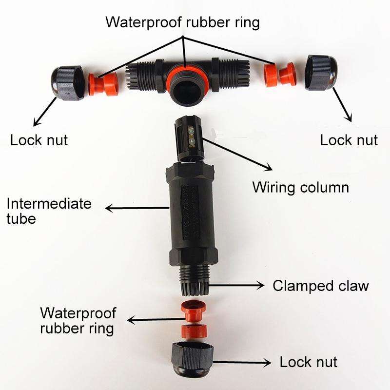 XY25 IP68 Waterproof 3 Pin T-type Cable Connector