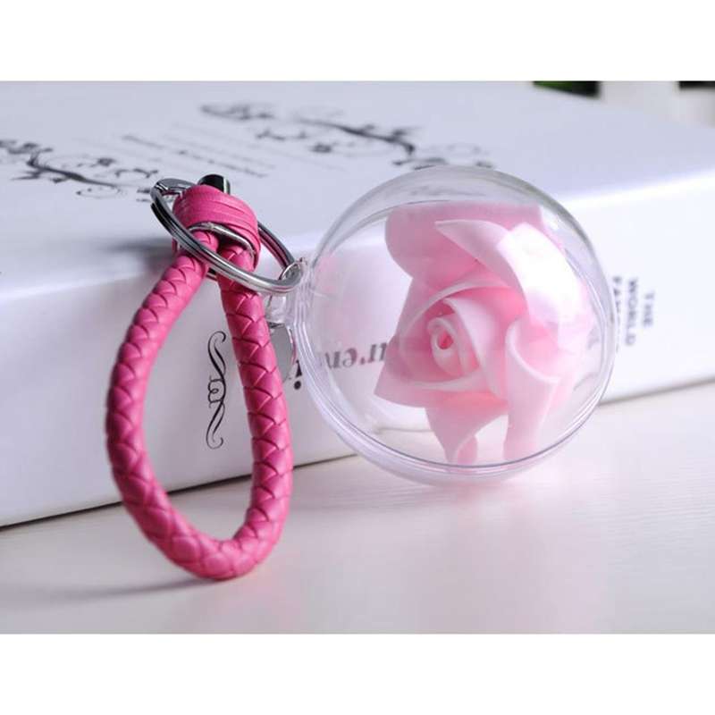 5 PCS Transparent Christmas Ball Hollow Plastic Sphere Ball Shaped Eternal Flower Ball Wedding Gi...
