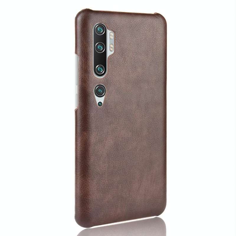 For Xiaomi Mi Note 10/ Note10 Pro/CC9 Pro Shockproof Litchi Texture PC + PU Case(Brown)