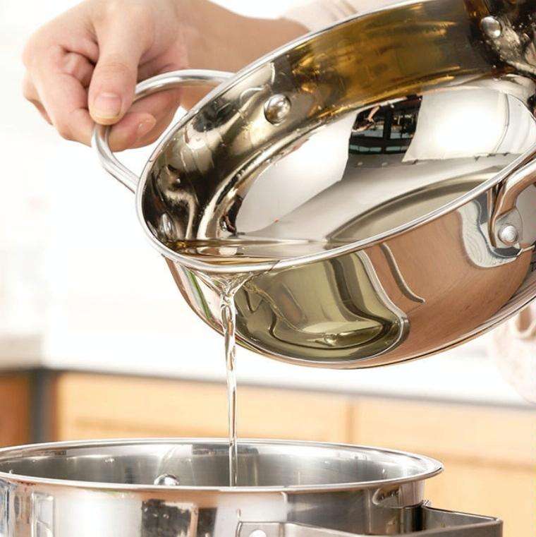201 Stainless Steel Fryer Pot Household Temperature-controlled Multifunctional Thickening Pot, Si...