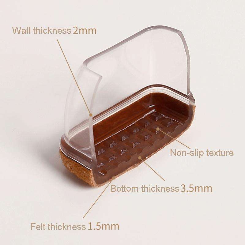 2 inch Enlarged 8pcs /Set Round Table And Chair Leg Covers For Tiles/Wooden Floors Furniture Prot...