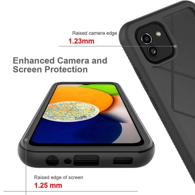 For Samsung Galaxy A03 166mm Starry Sky Solid Color Series Shockproof PC + TPU Phone Case(Purple)