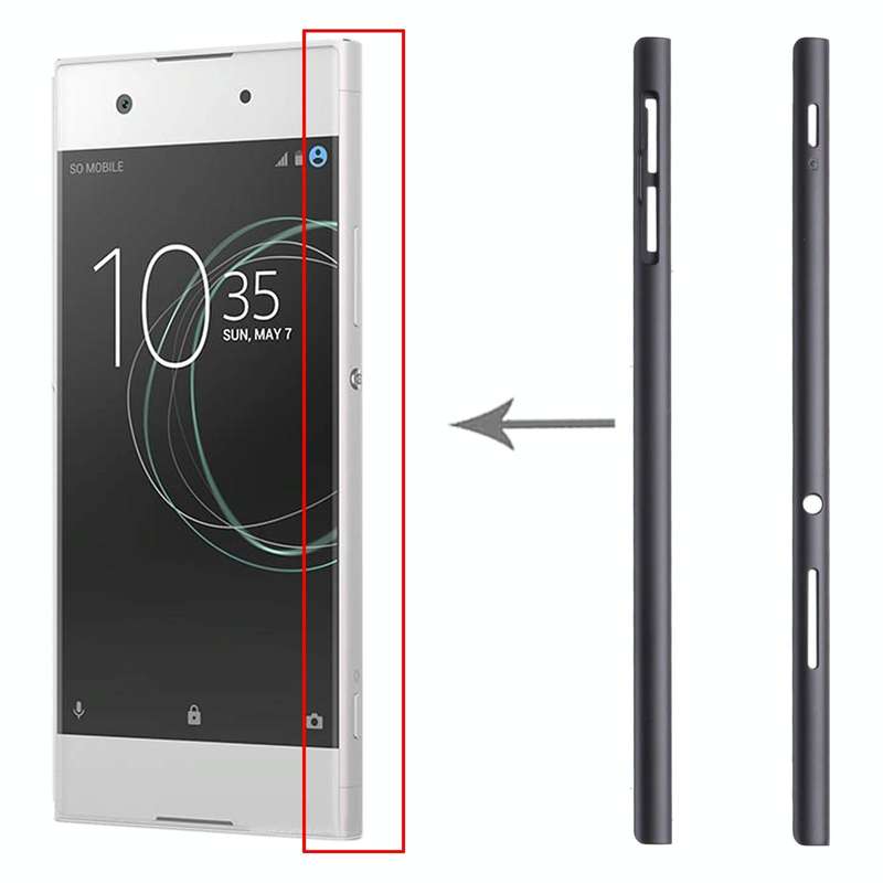 1 Pair Side Part Sidebar For Sony Xperia XA1 Ultra (Black)