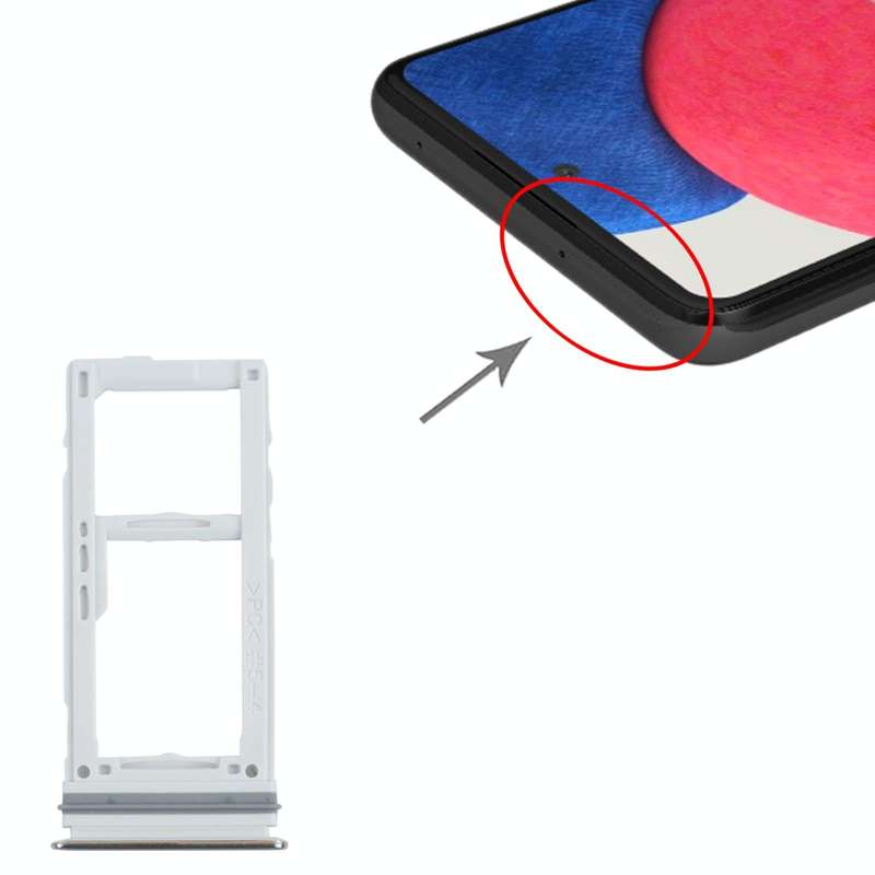 For Samsung Galaxy A52S 5G SM-A528 SIM Card Tray + SIM Card Tray / Micro SD Card Tray (Silver)