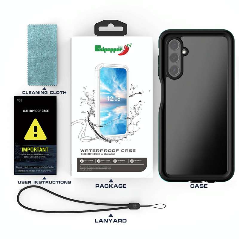 For Samsung Galaxy A14 5G RedPepper 360 Full Body Rugged Waterproof Phone Case(Blue)