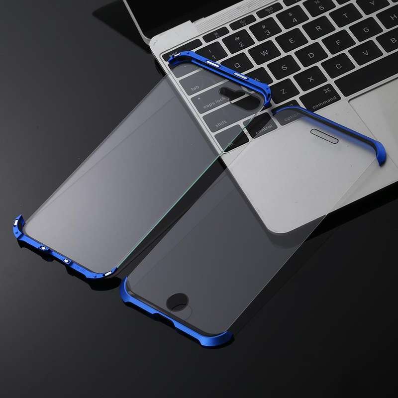 Ultra-Thin Angular Frame Magnetic Absorption Double-Sided Tempered Glass Shell for iPhone 8 Plus(...