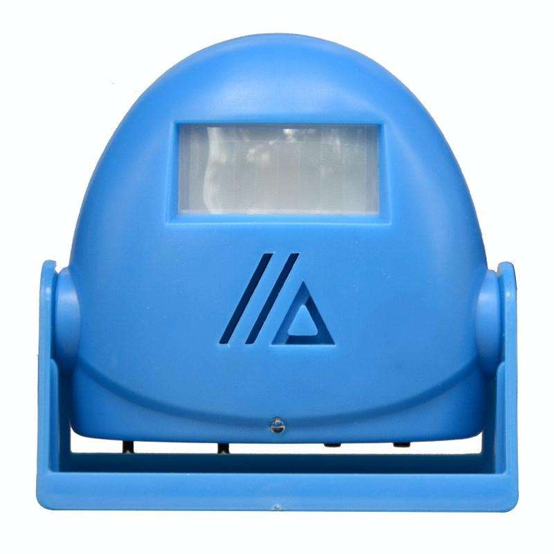 Wireless Intelligent Doorbell Infrared Motion Sensor Voice Prompter Warning Door Bell Alarm(Blue)