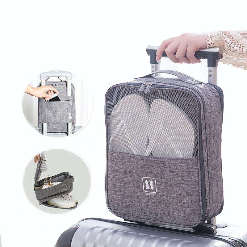 Multifunctional Travel Shoe Storage Bag Portable Multi-layer Shoe Box(Sky Blue)
