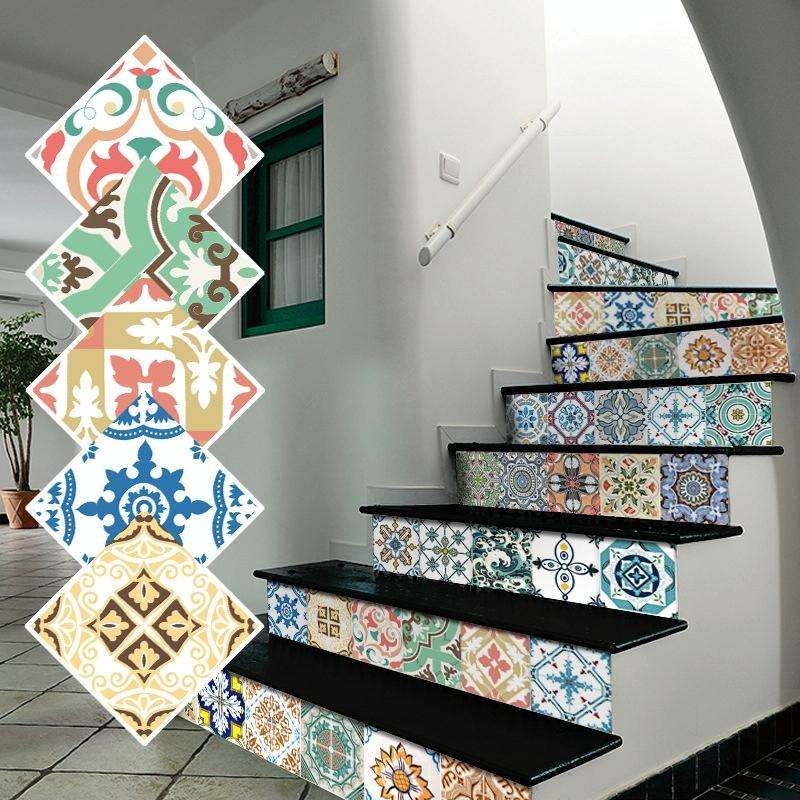 Thickened Wall Stickers Wallpaper Self-Adhesive PVC Floor Tile Stickers Waterproof And Wear-Resis...