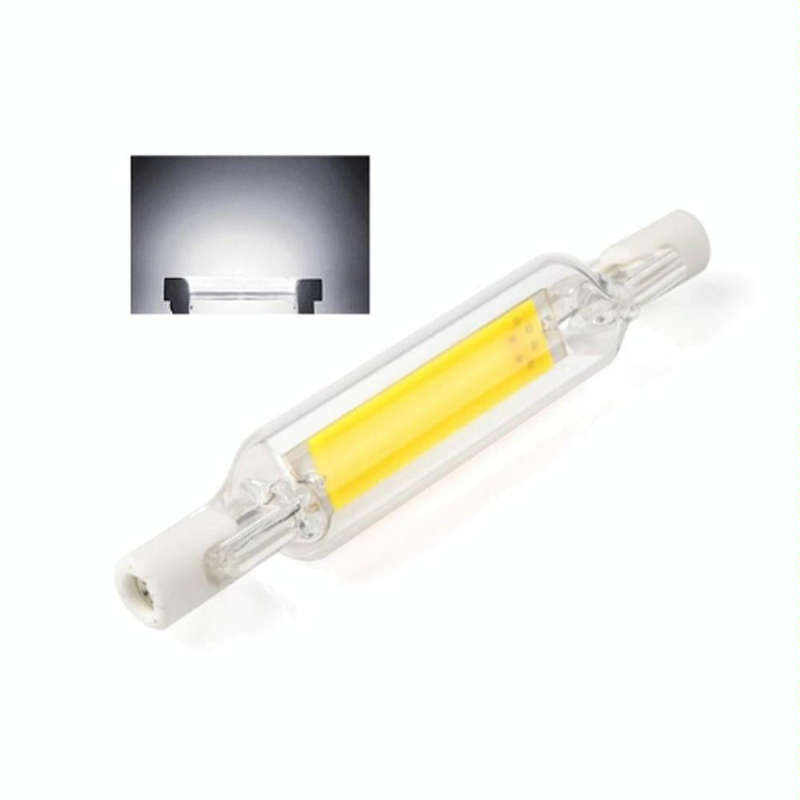 R7S 5W COB LED Lamp Bulb Glass Tube for Replace Halogen Light Spot Light,Lamp Length: 78mm, AC:22...
