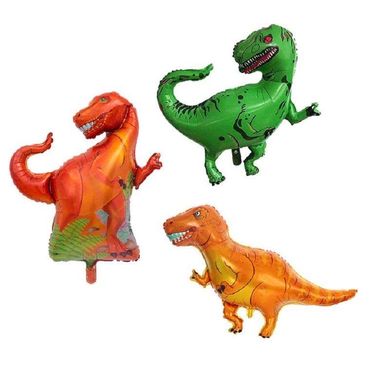 2 PCS Dinosaur Modeling Aluminum Foil Balloon Children Birthday Decoration Party Supplies Toy, Si...
