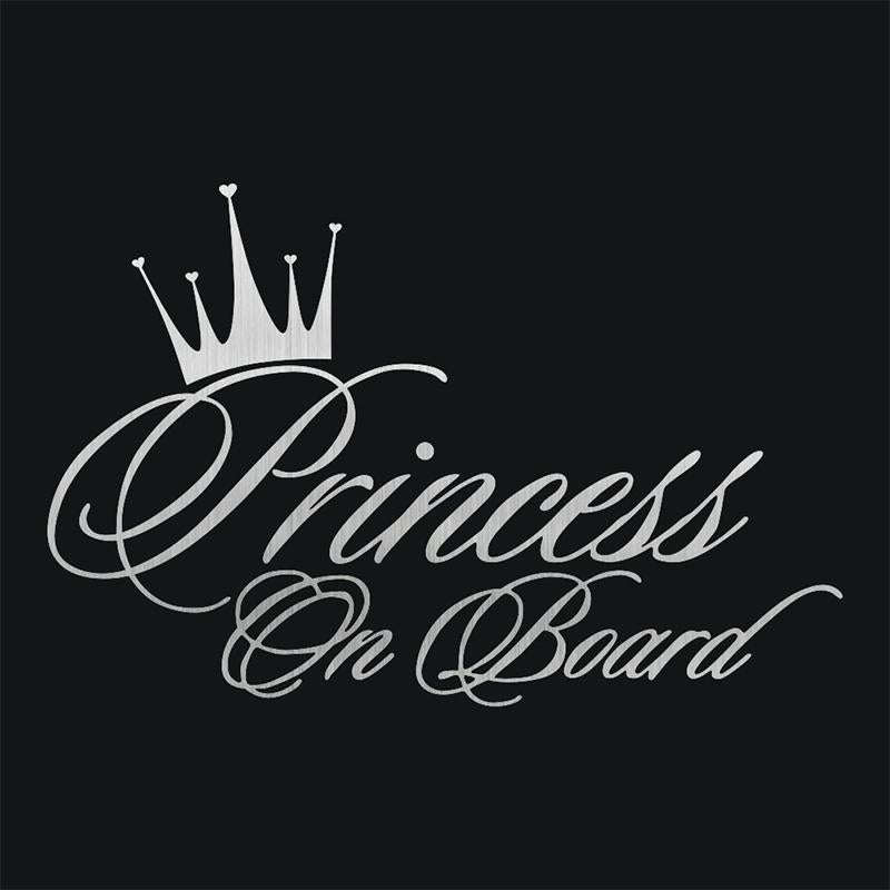 Princess Baby Pattern Car Decal Reflective Laser Vinyl Car Sticker, Size: 16.5x10.9cm(Silver)