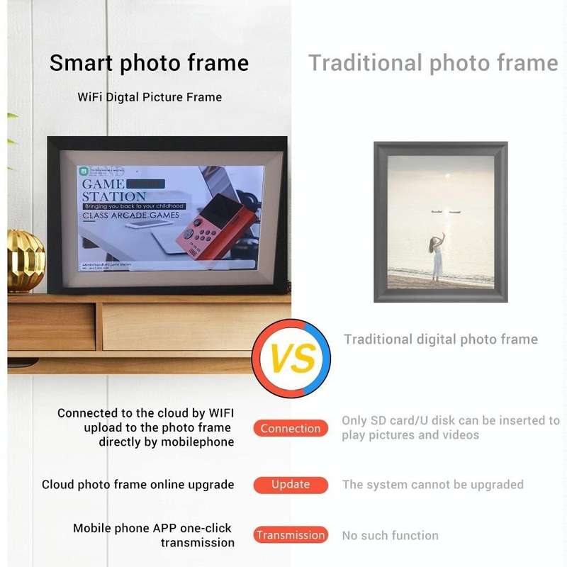 G100 10.1 inch LCD Screen WIFI Cloud Album Digital Photo Frame Electronic Photo Album with Touch ...