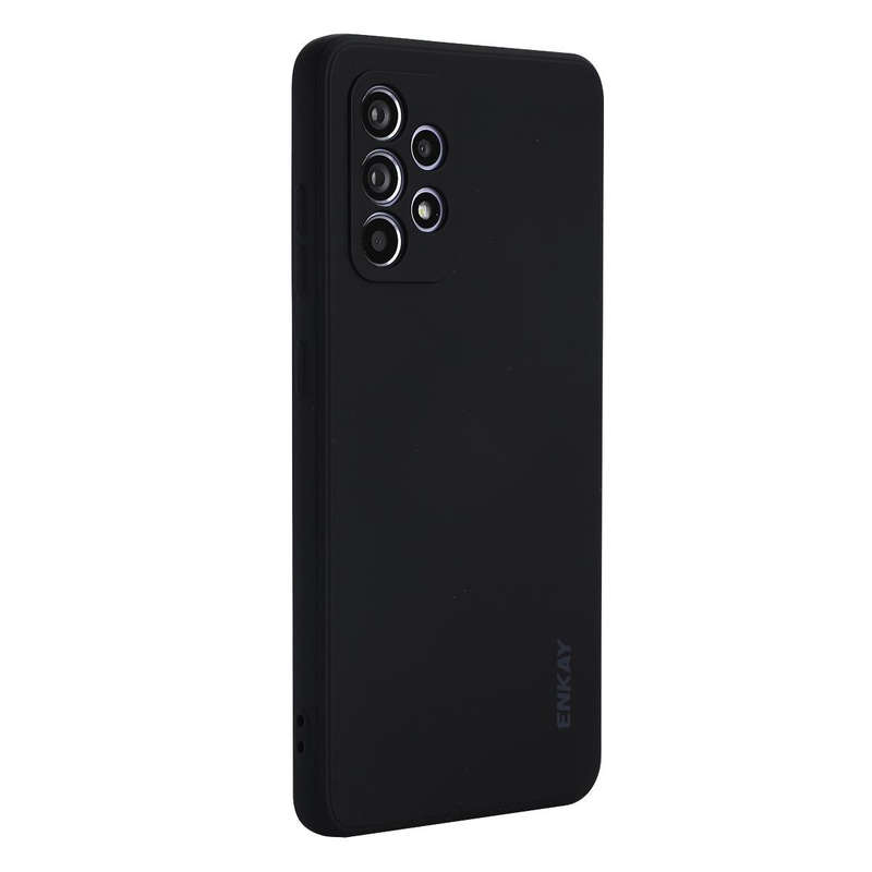 For Samsung Galaxy A52 5G ENKAY Liquid Silicone Soft Shockproof Phone Case(Black)