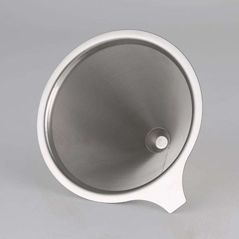 Stainless Steel Filter Cone Filter Cartridge Tea Coffee Free Paper Filter Cup(Silver)