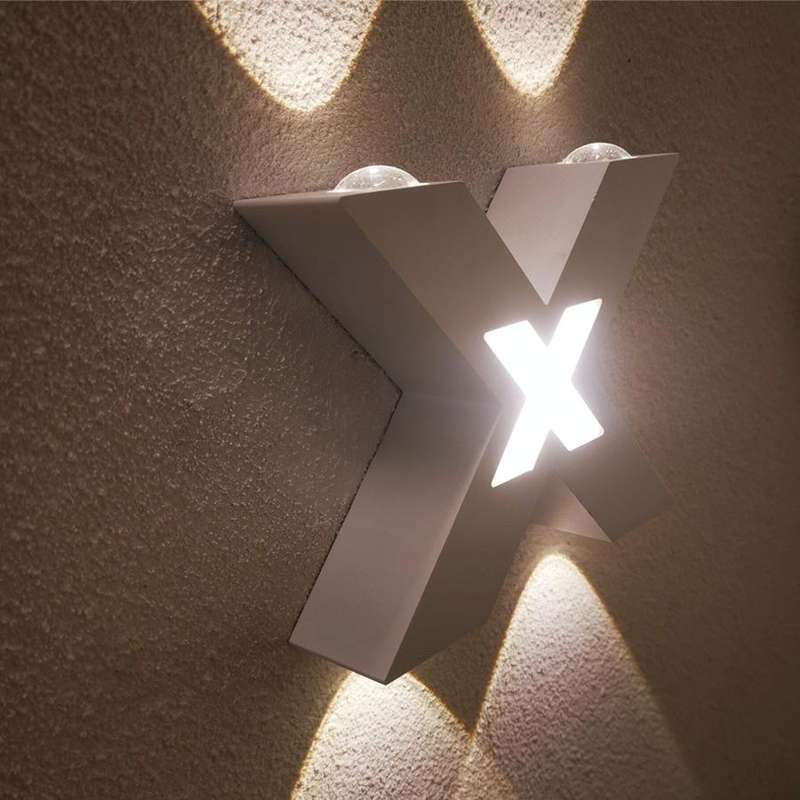 Bedroom Background Wall Lighting Outdoor Courtyard Waterproof Wall Lamp, Light color: Warm White(...