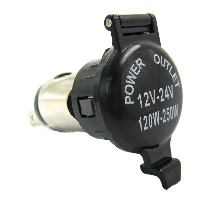 2 PCS 12-24V Automotive Cigarette Lighter Socket Motorcycle Waterproof Spot Cigarette Master