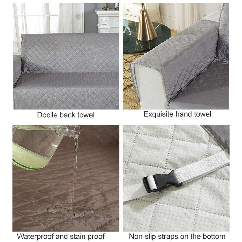 Waterproof Non-slip Pet Cushion One-piece Assemble Sofa Cover, Size:Left-200x270cm(Grey)