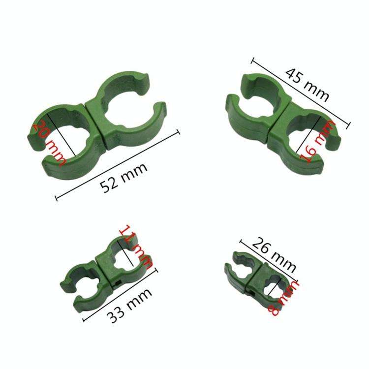 50 PCS Rotary Buckle Gardening Plastic Bracket Support Universal Tube Clamp Plastic Buckle, Size:...