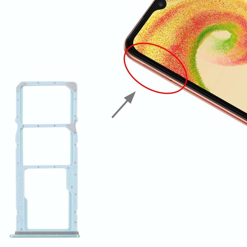 For Samsung Galaxy A04 Core SM-A042F Original SIM Card Tray + SIM Card Tray + Micro SD card tray(...