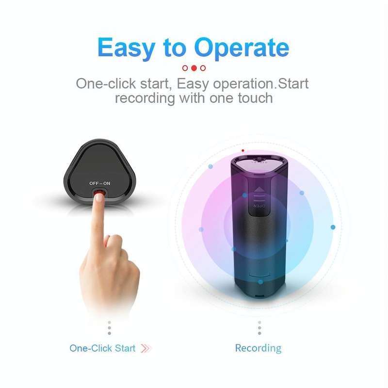 Q51 Intelligent HD Noise Reduction Remote Voice Control Recorder, Capacity:4GB(Black)