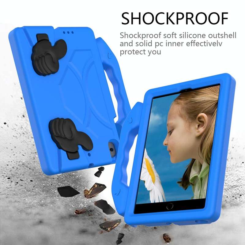 For iPad Mini 5/4/3/2/1 EVA Material Children Flat Anti Falling Cover Protective Shell With Thumb...