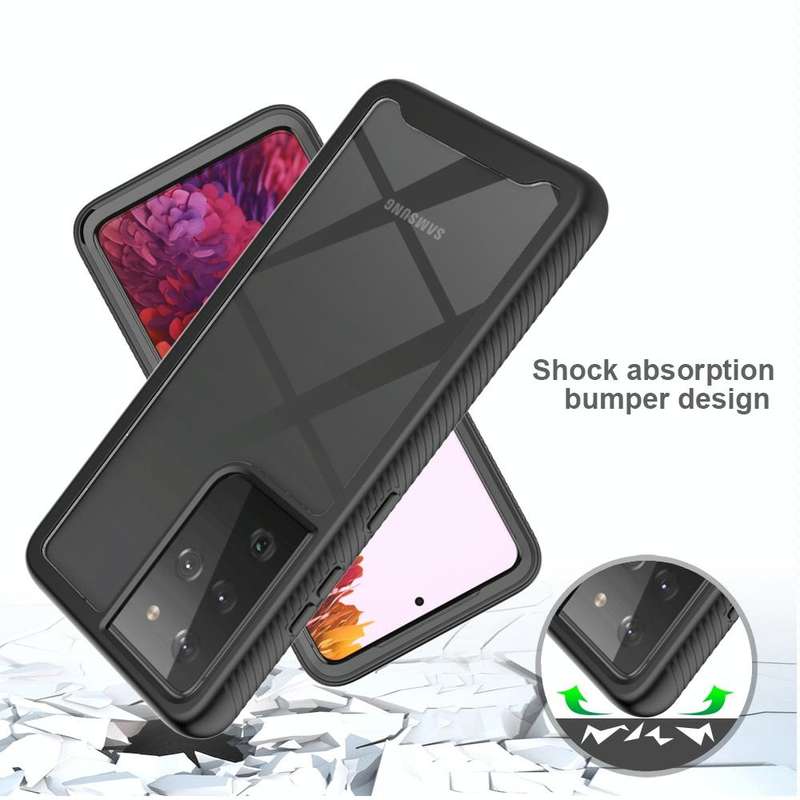 For Samsung Galaxy S21 Ultra 5G Starry Sky Solid Color Series Shockproof PC + TPU Protective Case...