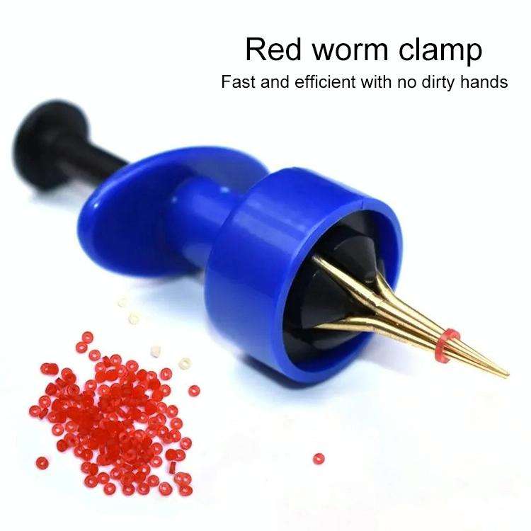 Red Worm Clip Hanging Bait Device Earthworm Live Bait Clip 1pc