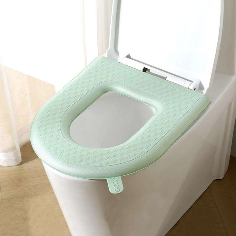 Household Thickened Waterproof Washable Toilet Seat, Color: Green