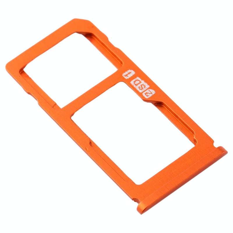 SIM Card Tray + SIM Card Tray / Micro SD Card Tray for Nokia 8 / N8 TA-1012 TA-1004 TA-1052 (Orange)