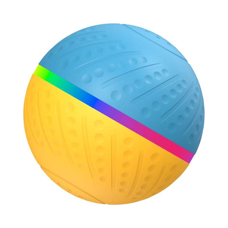 O3 8.5cm Intelligent Auto Pet Toy Dog Training Luminous Ball with Radar Trigger(Yellow+Blue)