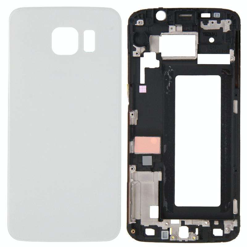 For Galaxy S6 Edge / G925 Full Housing Cover (Front Housing LCD Frame Bezel Plate + Battery Back ...