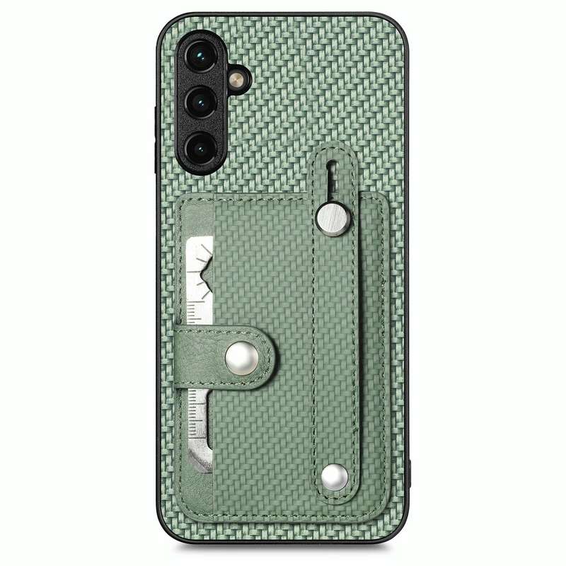For Samsung Galaxy A34 5G Wristband Kickstand Card Wallet Back Cover Phone Case with Tool Knife(G...
