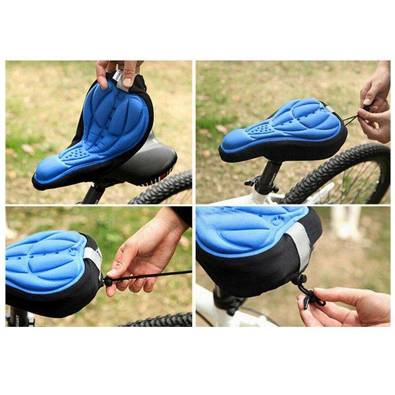 3D Silicone Lycra Nylon & Gel Pad Bicycle Seat Saddle Cover, Soft Cushion Fits for Kinds of Bikes...