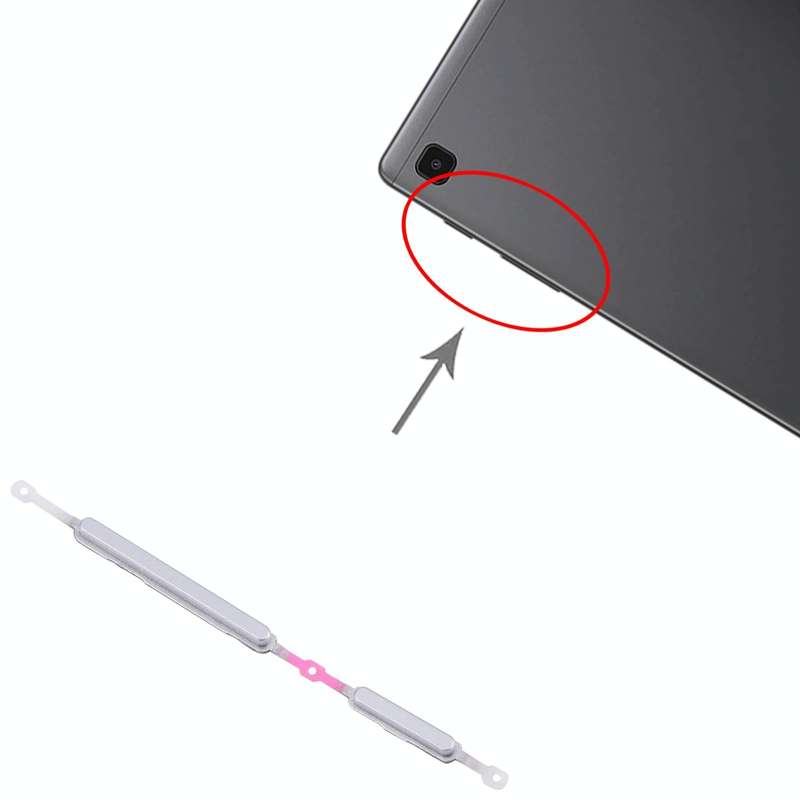 For Samsung Galaxy Tab A7 Lite SM-T225 Original Power Button and Volume Control Button (Silver)