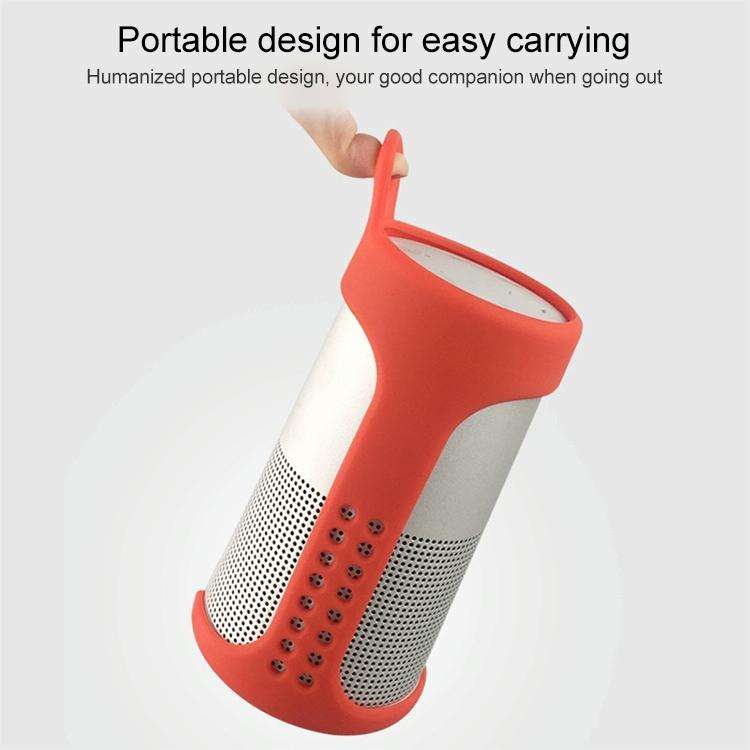Portable Shockproof Silica Gel Bluetooth Speaker Protective Case for Bose Soundlink Revolve (Black)