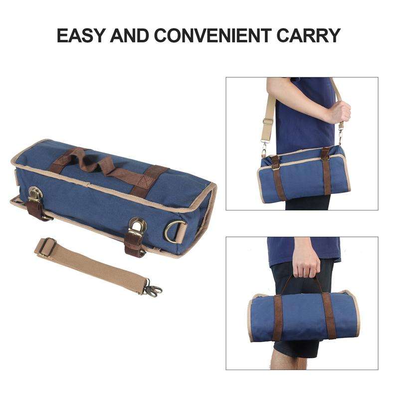 CL179 Bartender Waterproof Canvas Storage Bag Bar Bartending Tools(Blue)