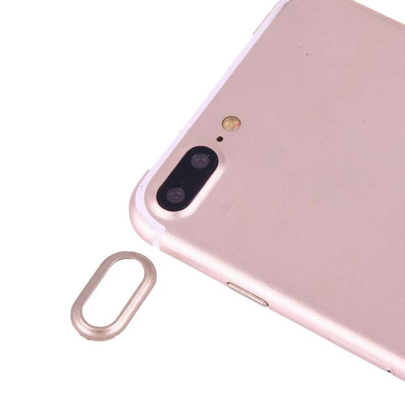 For iPhone 7 Plus Rear Camera Lens Protective Cover with Needle(Gold)