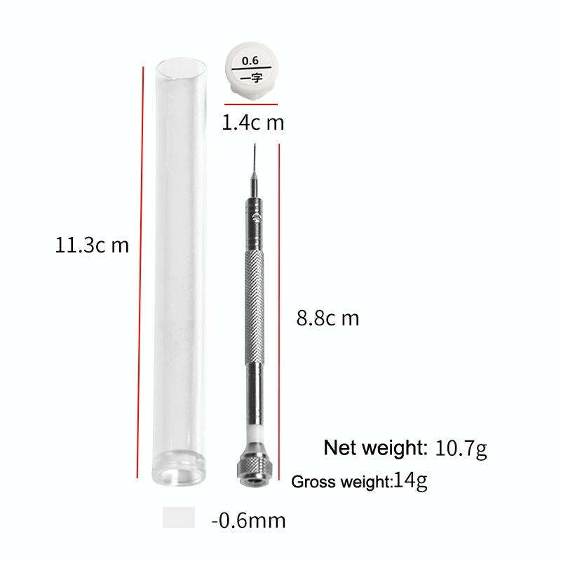 LSD5120 Repair Watch Glasses Stainless Steel Screwdriver Precision Watch Screwdriver Tool 0.6 Str...