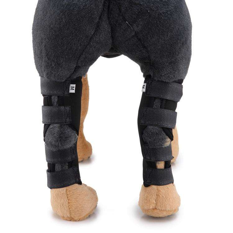 Pet Knee Pads Dog Leg Guards Pet Protective Gear Surgery Injury Sheath, Size: L(HJ01 Classic Black)