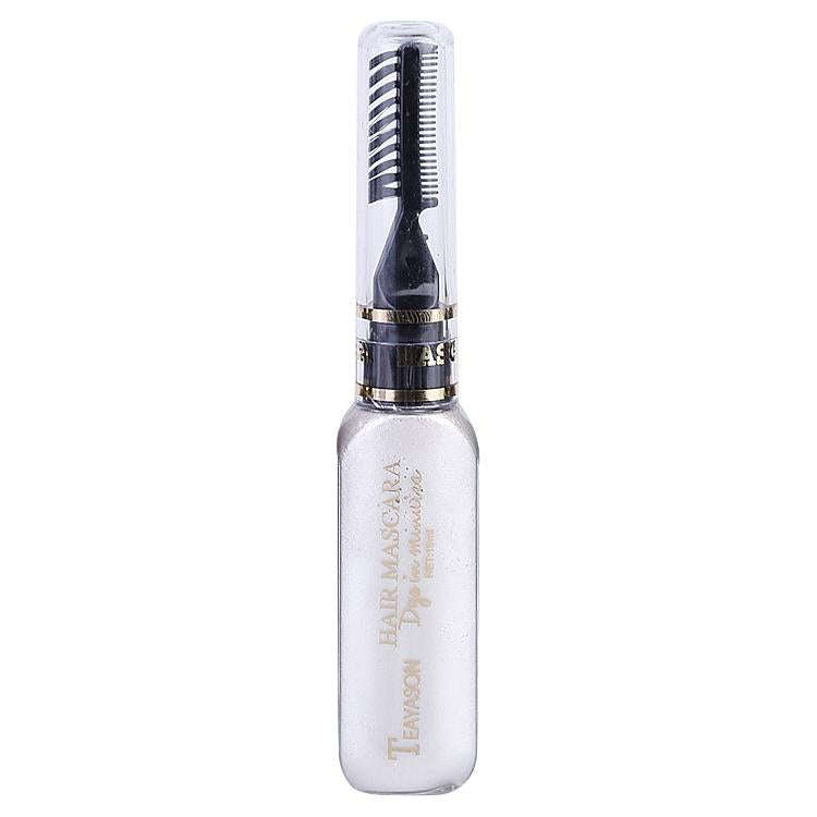One-time Hair Temporary Color Hair Dye Non-toxic DIY Hair Color Mascara Dye Cream Hair(White)