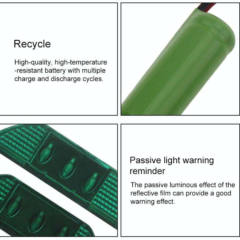 Solar Square Road Stud Light Car Guidance Light Road Deceleration Light, Constantly Bright Versio...